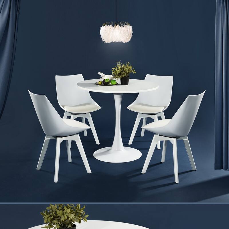 HomyLin 31.5 inches Round Dining Table with Pedestal Base