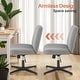 preview thumbnail 56 of 66, Desk Chairs. Cross Legged Office Task Armless Wide Vanity Makeup Chair Computer Chairs for Home Office