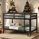 preview thumbnail 22 of 37, Twin over Twin Floor Bunk Bed, Low Height Design, Space-saving, White