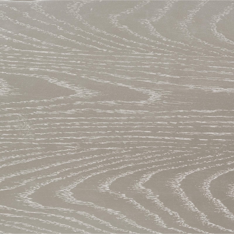 Rosarito Silver Oak and Ivory Upholstered Demilune Bench