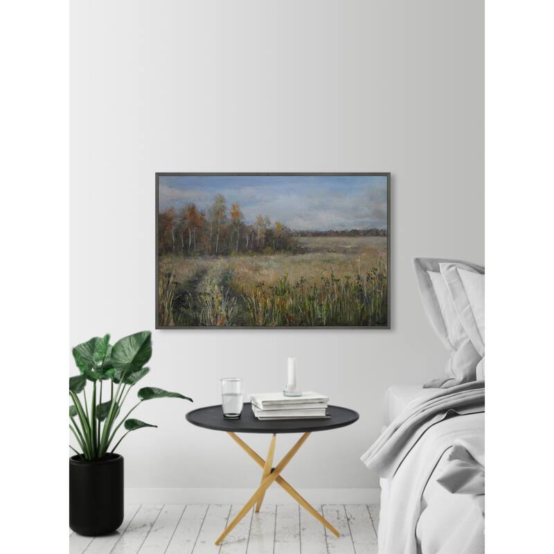 Summertime Fields Floater Framed Print on Canvas