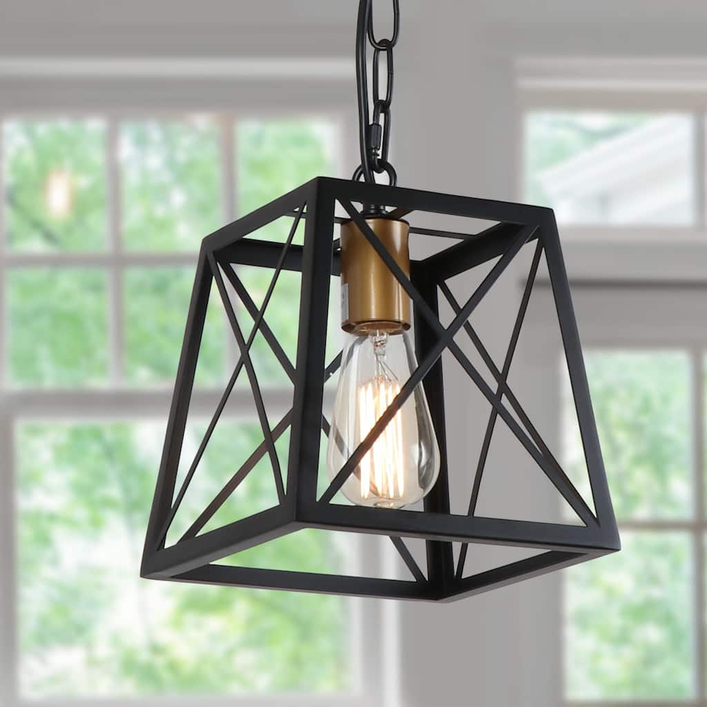 Anmytek Modern Industrial 1-Light Kitchen Island Pendant Metal Hanging Lights Foyer