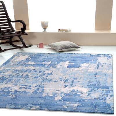 Malou Smoke Blue Handwoven Rug