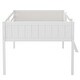 preview thumbnail 6 of 9, Full Size Wood Low Loft Bed with Ladder, Ladder Can Be Placed On the Left or Right