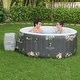 preview thumbnail 6 of 8, Bestway SaluSpa Aruba AirJet Inflatable Hot Tub with 110 Soothing Jets, Gray - 66.93 x 66.93 x 25.98 inches