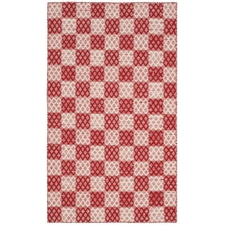 SAFAVIEH Handmade Checker Kilim Melanie Check Wool Rug