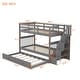 preview thumbnail 5 of 13, Twin-over-Twin Bunk Bed with Twin size Trundle for Bedroom, Dorm, Adults