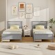 preview thumbnail 9 of 16, Twin Size Wooden Bed Frame with 2 Drawers for Teens and Adults