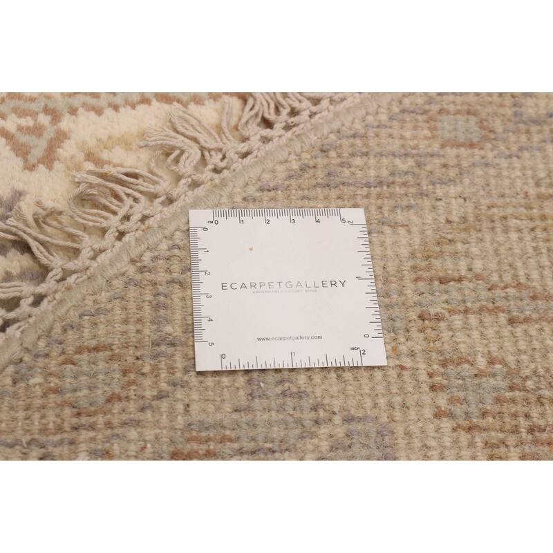 ECARPETGALLERY Hand-knotted Royal Oushak Cream Wool Rug - 4'10 x 4'10