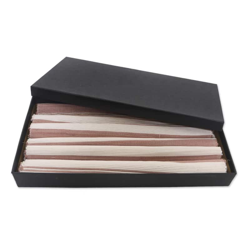 Novica Handmade Natural Cocoa Natural Fiber And Cotton Placemats (Set Of 6)