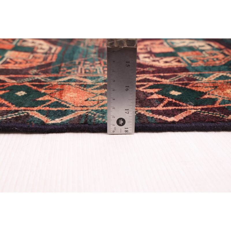 ECARPETGALLERY Hand-knotted Baluch Dark Navy Wool Rug - 4'3 x 8'10