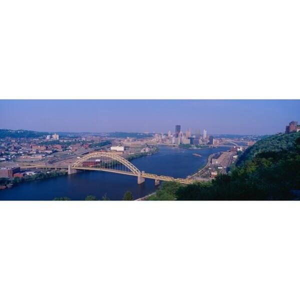 West End Bridge At The Three Rivers In Pittsburgh Poster Print (36 X 12 ...
