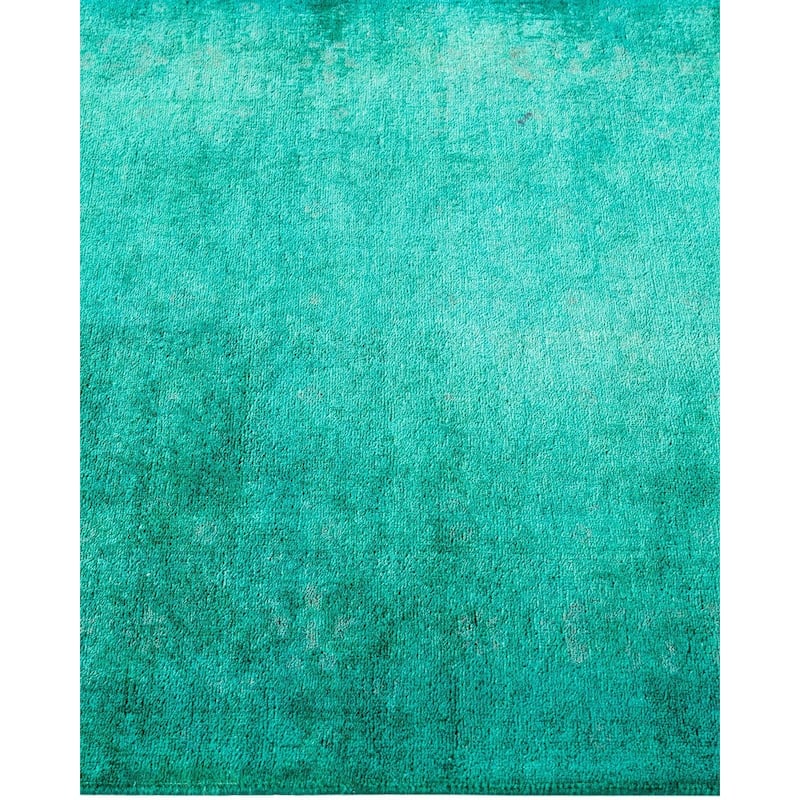 Contemporary Overdyed Wool Hand Knotted Runner - 2' 7" x 9' 3"