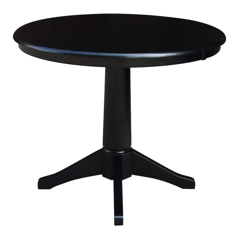 International Concepts Solid Wood 36" Round Pedestal Dining Table