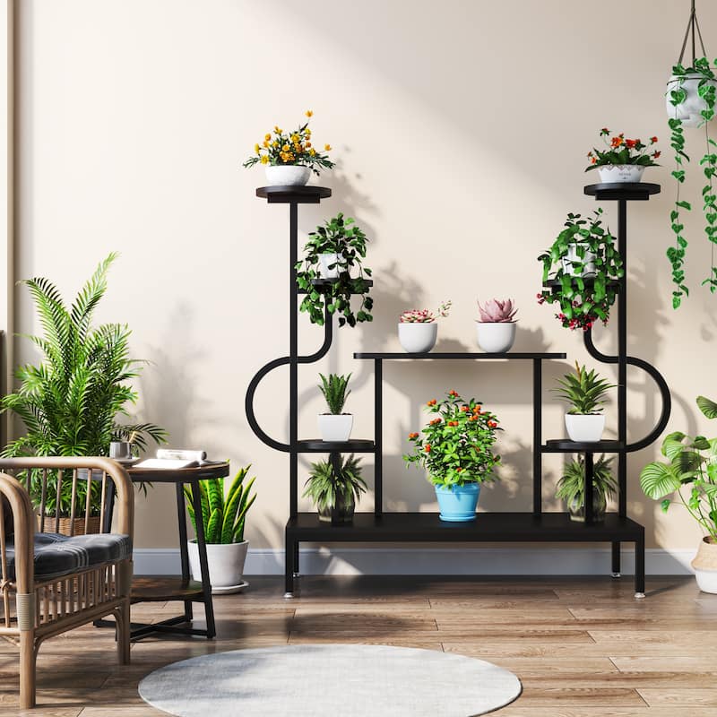 8-tier Metal Plant Stand, Large Tall Plant Shelf for Potted Plants