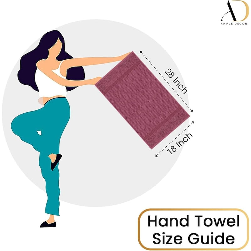 Hand Towel Popcorn Textured- Quick Drying 18 X 28 Inch by Ample Decor
