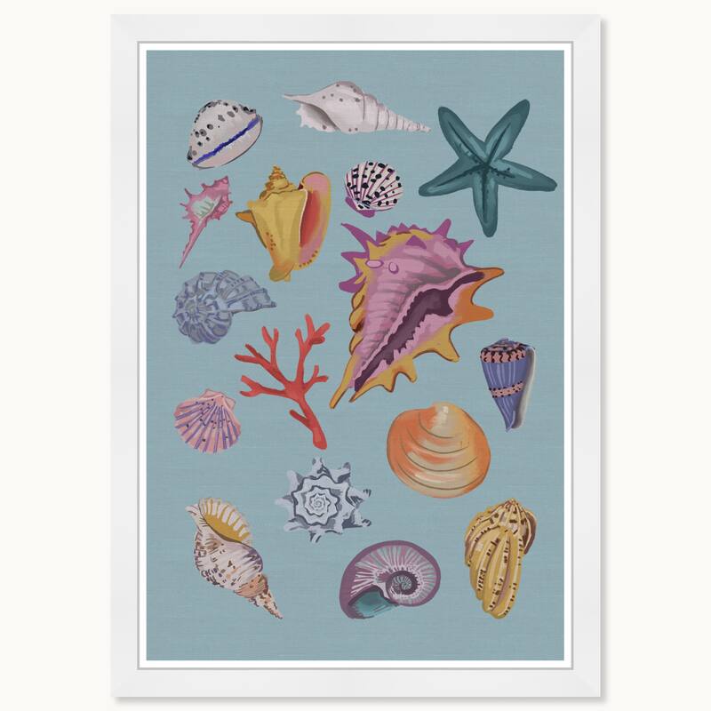 Wynwood Studio Under Sea Collection Ii Framed Tropical Chinoiserie Art Prints - 15 x 21 - White