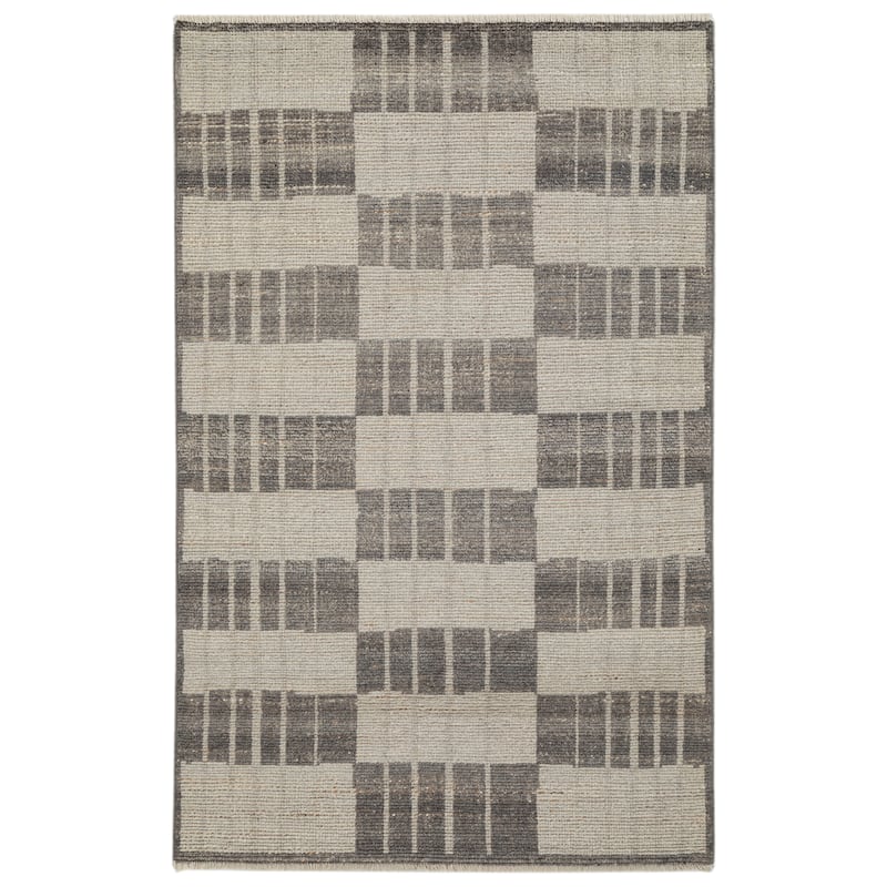 Terra by Obeetee Mesa Melani Brown Rug - Straw Stripe - 6' x 9'