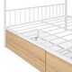 preview thumbnail 14 of 13, White House-shaped Metal Frame Bed for Children Bed with 2 Drawer Storage Bed and Roof, Full Size Platform Bed