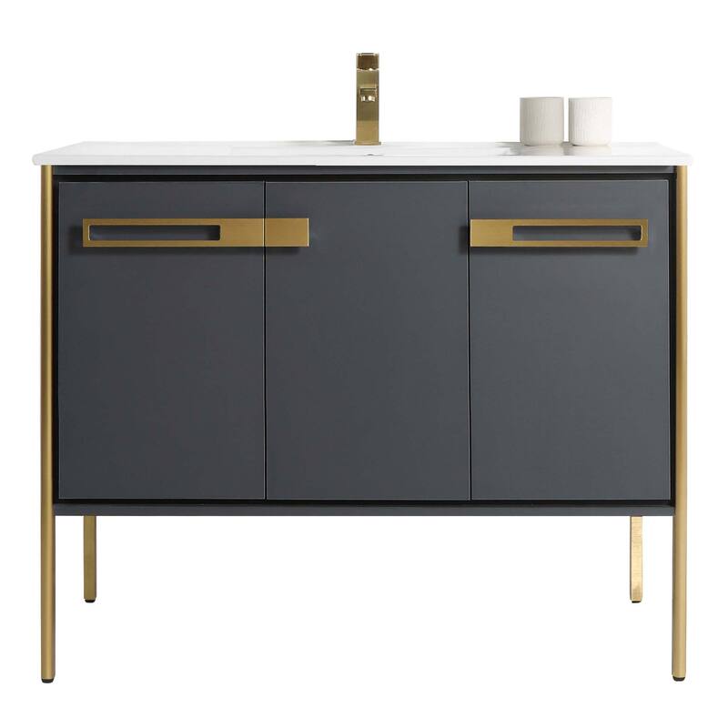 Fine Fixtures Oakville Bathroom Vanity with White Ceramic Sink