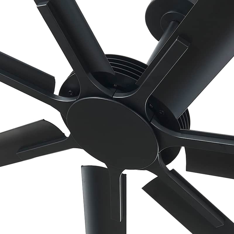 Ceiling Fan Modern 100" Industrial 7-Blade Black Metal