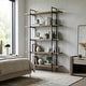 preview thumbnail 8 of 10, Amrit 84.5" Wood Shelf Metal Frame Etagere Five-shelf Bookcase