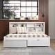 preview thumbnail 9 of 15, Full Bookcase Daybed in White