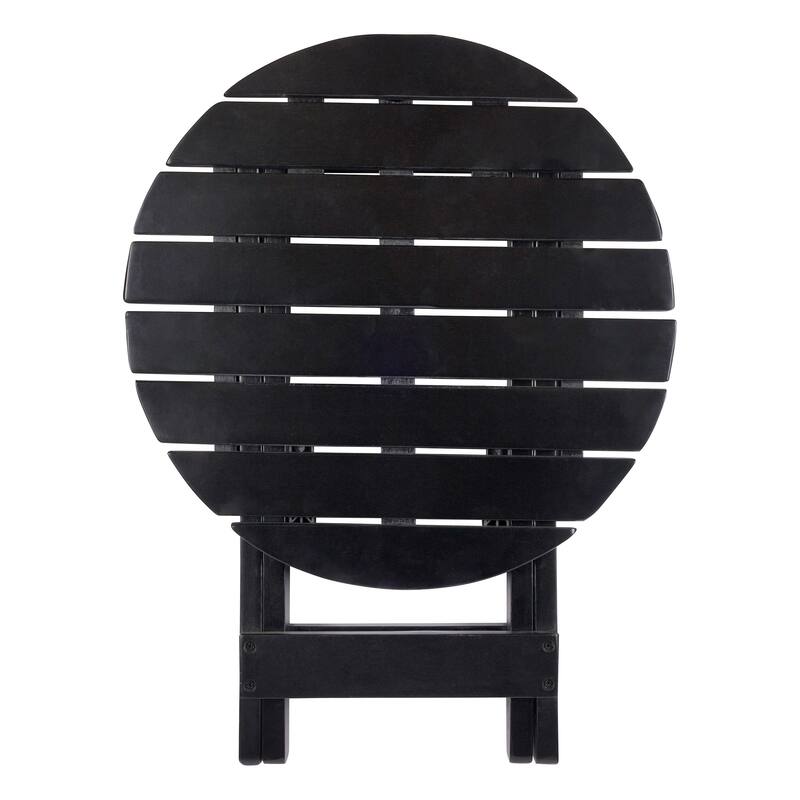 Aspen Assembled Round Acacia Outdoor Folding Side Table