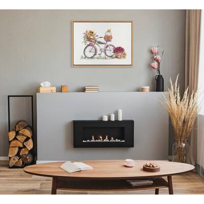 Kate and Laurel Sylvie Bike in Autumn Framed Canvas by Patricia Shaw