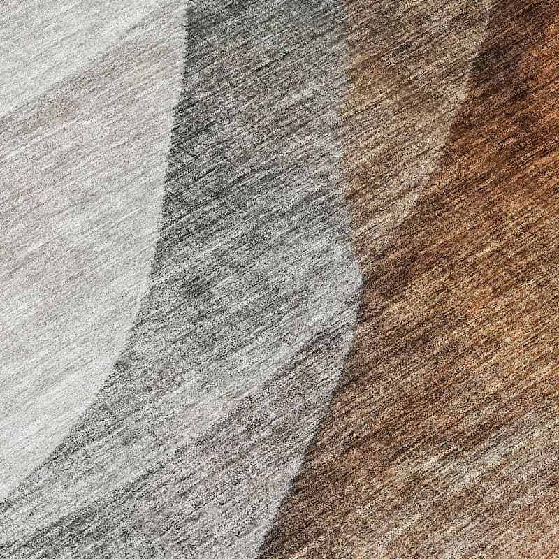 Machine Washable Indoor/ Outdoor Ombre Waves Chantille Rug