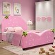 preview thumbnail 2 of 9, Costway Kids Children Upholstered Platform Toddler Bed Bedroom