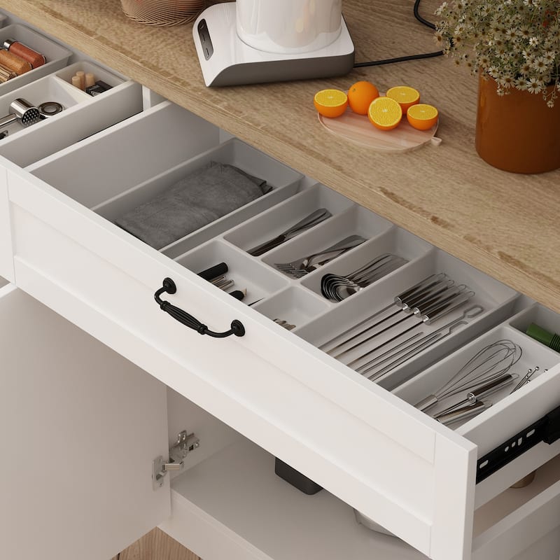 Storage Cabinet Kitchen Pantry Garage Wall Floor and Wall Cabinet Set