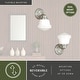 preview thumbnail 4 of 6, Huntley 1-Light 6.75 in. W Satin Nickel Bathroom Vanity Lighting Fixture, White Schoolhouse Glass Globe, Wall Mounted Sconce