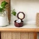 preview thumbnail 1 of 2, Howard Miller Chronometer Vintage Nautical Captains Alarm Mantel Clock Cherry/Gold