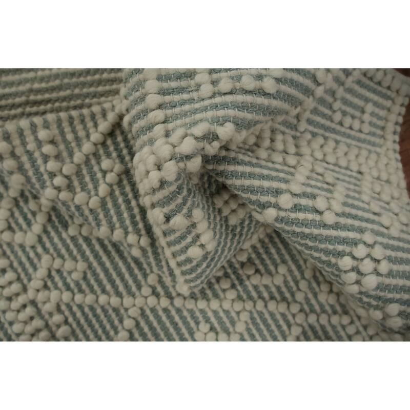 Hand Knotted Oriental 100% Wool Carpet Modern Geometric Greys & Charcoal Modern Gotti Design Area Rug - 3' 0'' X 2' 3''