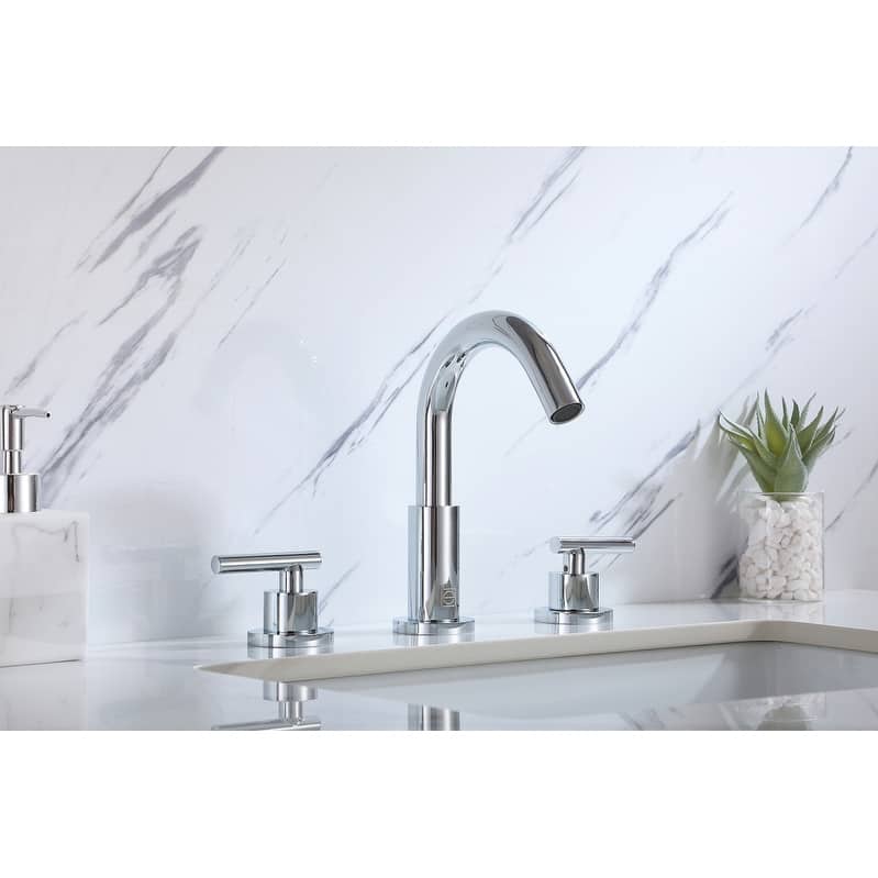 Indigo Home 8 inch Widespread Double Handle Bathroom Faucet