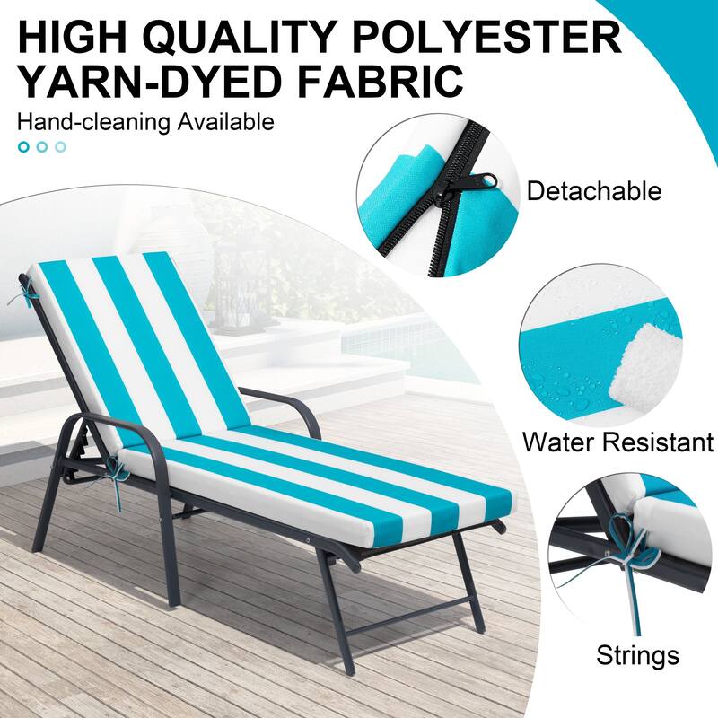 Outdoor Patio Chaise Lounge Chair Cushion
