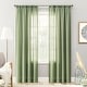 preview thumbnail 13 of 18, No. 918 Amalfi Linen Blend Semi-Sheer Rod Pocket 1-Piece Curtain Panel, Single Panel 54x63 - Sage Green
