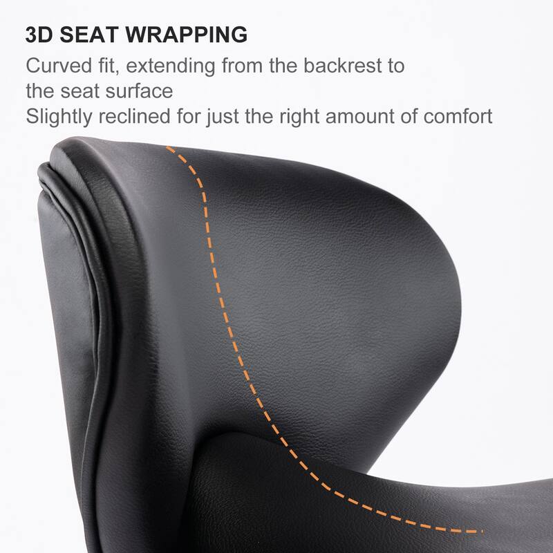 Faux Leather Swivel Barstool wth Adjustable Height