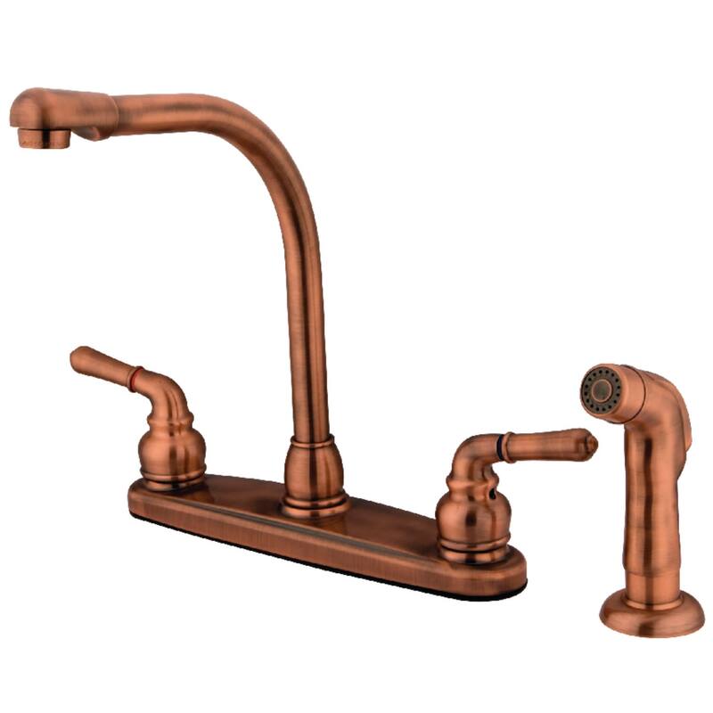 Kingston Brass Magellan Centerset Kitchen Faucet with Metal Lever