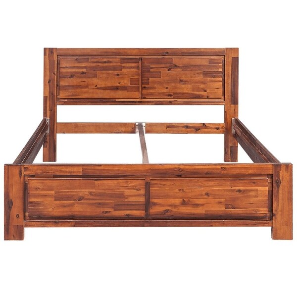 Beds Bed Frames Home Garden Firm Bed Frame Solid Acacia Wood Brown King Size For Bedroom Home Furniture