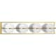 Pearl LED Collection 4-Light Satin Brass Opal Glass LED Modern Bath Vanity Light - 4 Lights