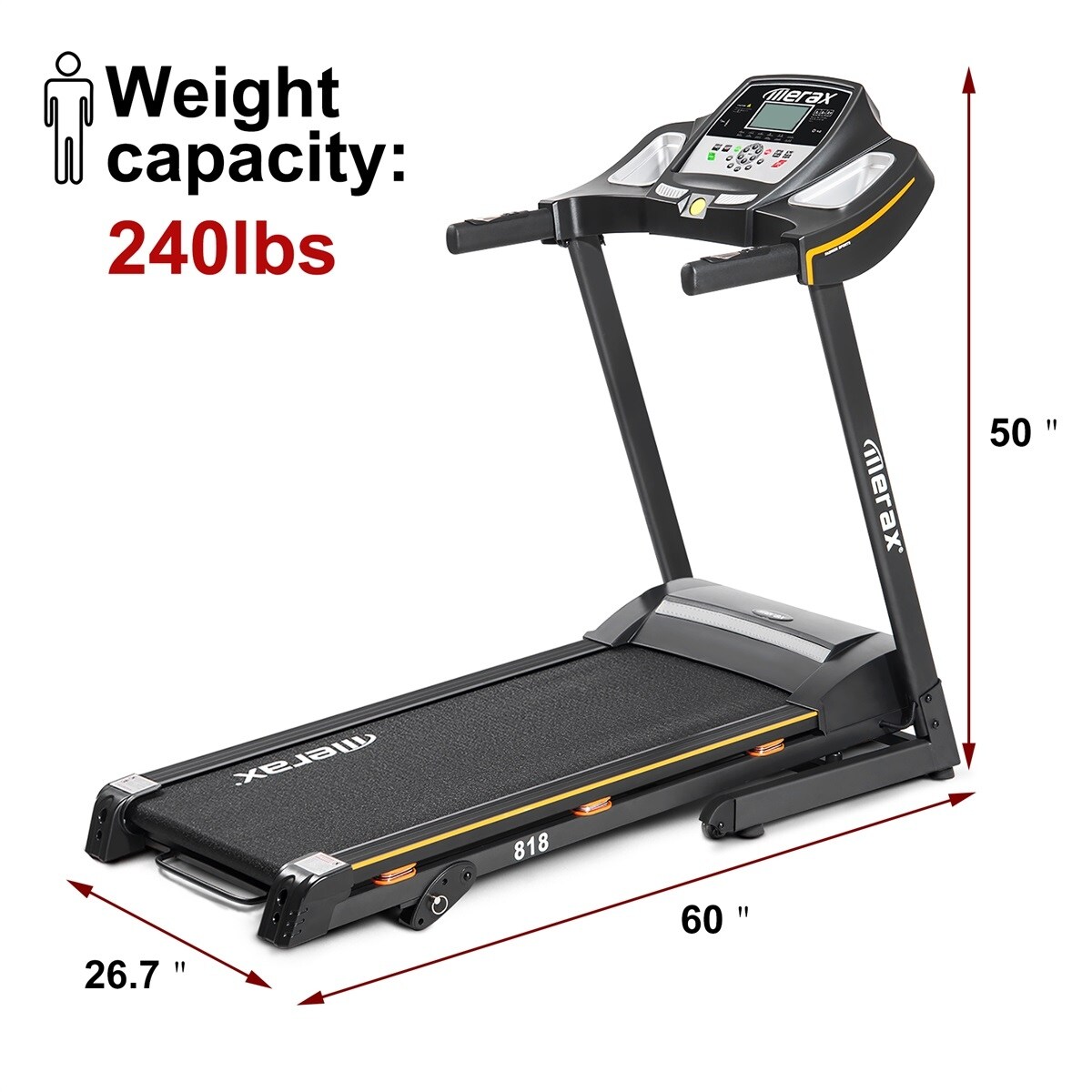 Merax Foldable The Power Wear Treadmill Manual Treadmill A6