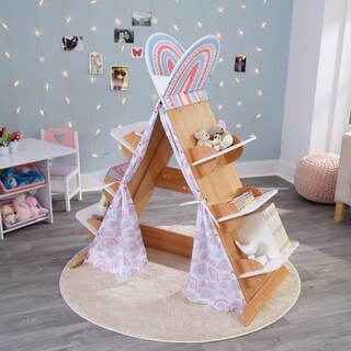 Book Nook Tent with Shelves - Brown