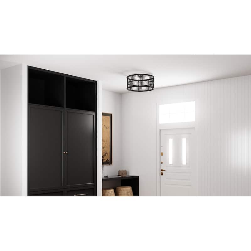 Axford 5-Light Antique Nickel Semi-Flush Mount