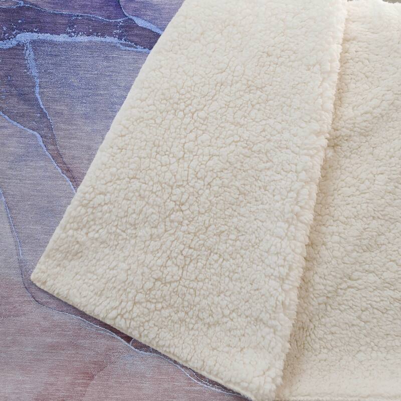 Premium Machine Washable Abstract Modern Sherpa Throw Blanket