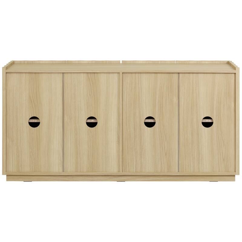 SAFAVIEH Home Bloom Scalloped 2-Door Sideboard / Media Stand - 64"W x 16"D x 32"H