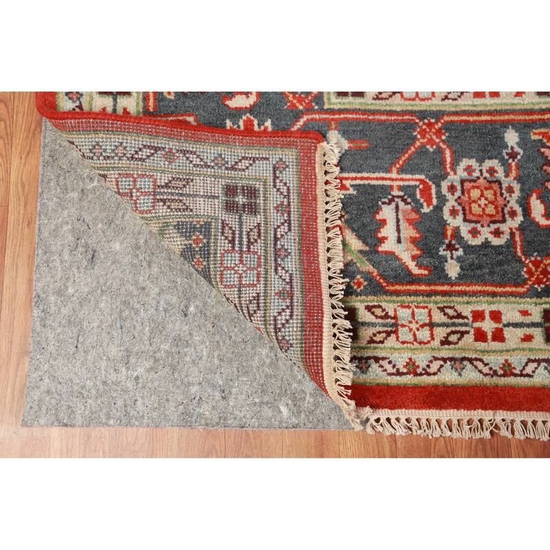 Hand Knotted Oriental 100% Wool Carpet Traditional Medallion Oranges & Rust Heriz (serapi) Area Rug - 14' 11'' X 11' 7''