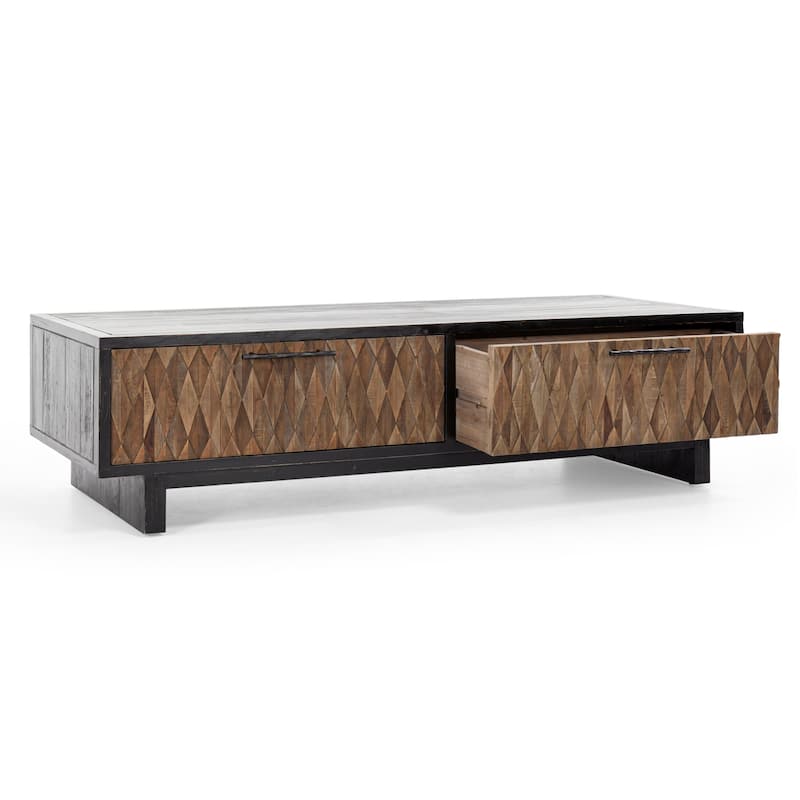 Classic Home Anton 4-Drawer Reclaimed Wood Coffee Table
