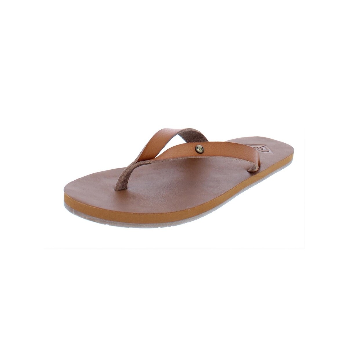 roxy black leather flip flops